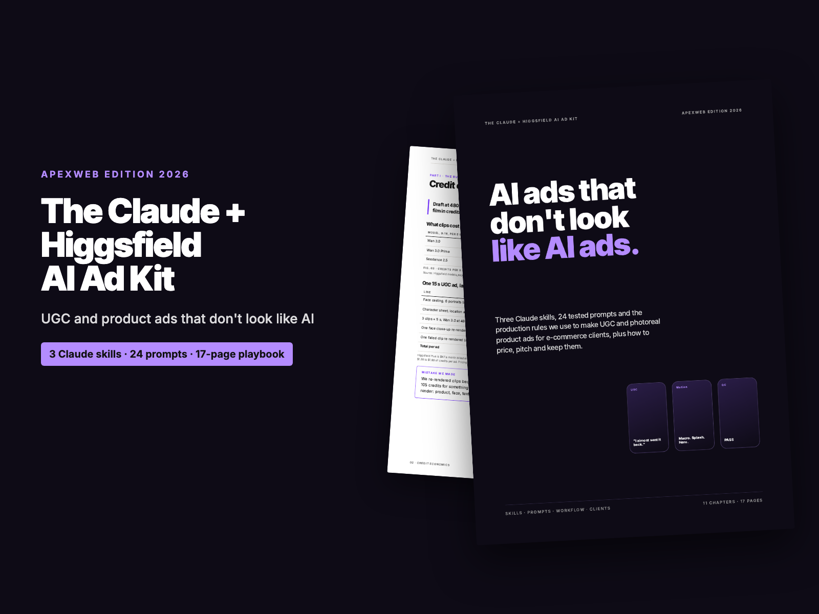 Claude + Higgsfield AI Ad Kit cover